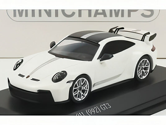PORSCHE 911 992 GT3 クーペ 2021 ホワイト ブラック 1200台限定/ MINICHAMPS 1/64 ミニカー