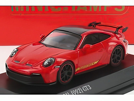PORSCHE 911 992 GT3 クーペ 2021 レッド ブラック 1200台限定/ MINICHAMPS 1/64 ミニカー