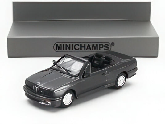 BMW 3シリーズ M3 (E30) カブリオレ オープン 1988 ダークグレー/ MINICHAMPS 1/87 ミニカー