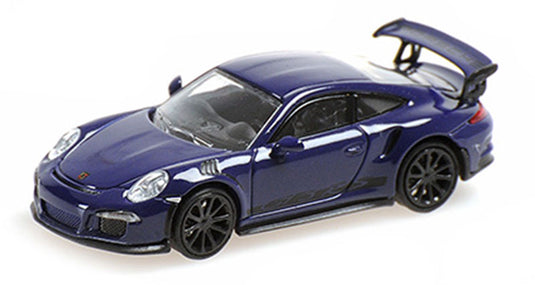 Porscheポルシェ 911 GT3 RS 2015 in Ultraviolet with Stripe / MINICHAMPS 1/87 模型