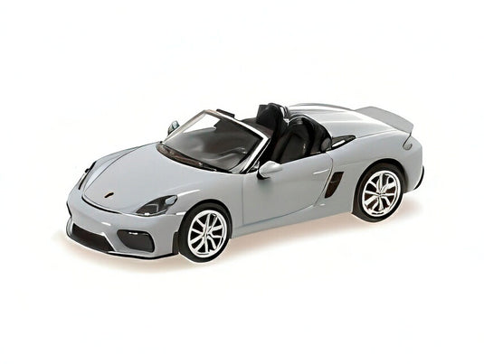 【予約】PORSCHE 718 SPIDER (981) オープン 2019 グレー/ MINICHAMPS 1/87 ミニカー