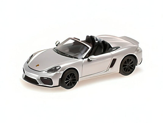 【予約】PORSCHE 718 SPIDER (981) オープン 2019 シルバー/ MINICHAMPS 1/87 ミニカー
