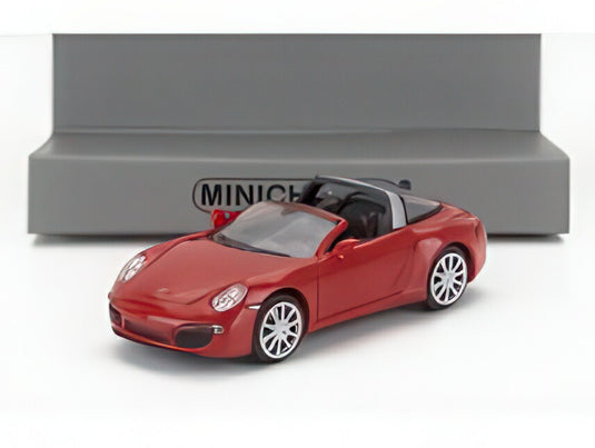 PORSCHE 911 991 TARGA カブリオレ オープン 2014 レッド/ MINICHAMPS 1/87 ミニカー