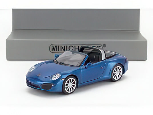 PORSCHE 911 991 TARGA カブリオレ オープン 2014 ブルー/ MINICHAMPS 1/87 ミニカー
