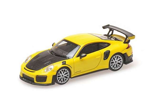 2018 ポルシェ 911 GT2 RS イエロー/カーボンボンネット ヘルパ 1/87 / MINICHAMPS 1/87 ミニカー