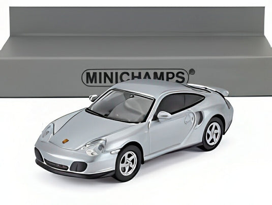 PORSCHE 911 996 TURBO クーペ 2000 シルバー/ MINICHAMPS 1/87 模型