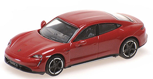 Porscheポルシェ タイカン Turbo S 2019 レッド 電気自動車 模型 モデル / MINICHAMPS 1/87 ミニカー 模型