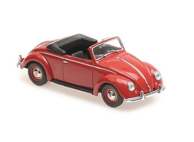 1950 Volkswagen ヘブミュラー カブリオレ レッド/Maxichamps 1/43ミニカー