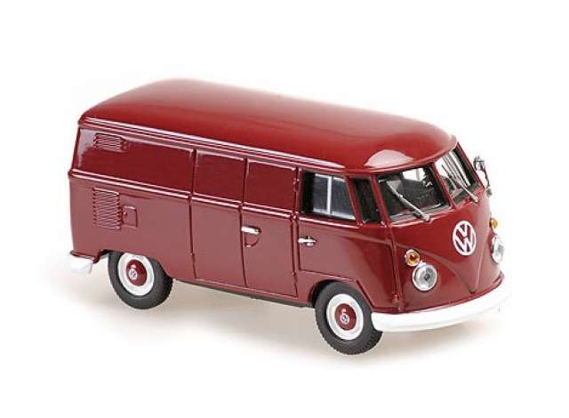 1963 Volkswagen T1 カステンワーゲン ダークレッド/Maxichamps 1/43ミニカー