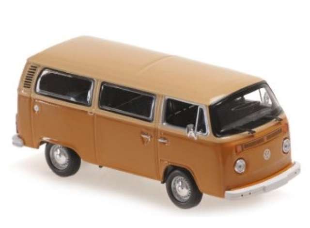 1972 Volkswagen T2 バス ベージュブラウン/Maxichamps 1/43ミニカー