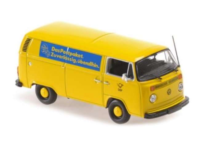 1972 フォルクスワーゲン T2 デリバリーバン ドイツ連邦郵便 イエロー/ブルー/ Maxichamps  1/43 ミニカー