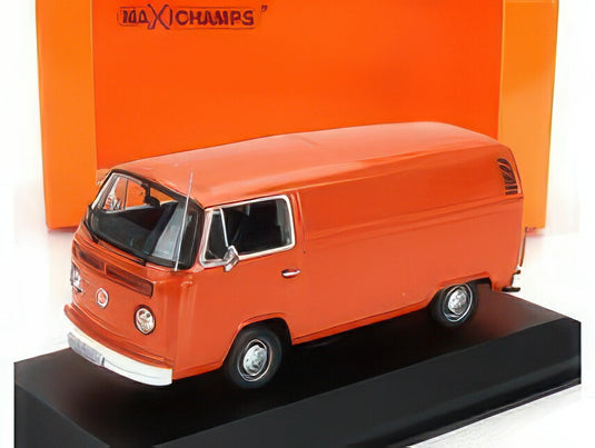 1972 フォルクスワーゲン T2 デリバリーバン オレンジ ワーゲンバス 働く車 / Maxichamps 1/43 ミニカー