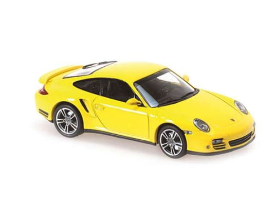 2009年 Porsche 911 Turbo イエロー/ Maxichamps  1/43 ミニカー