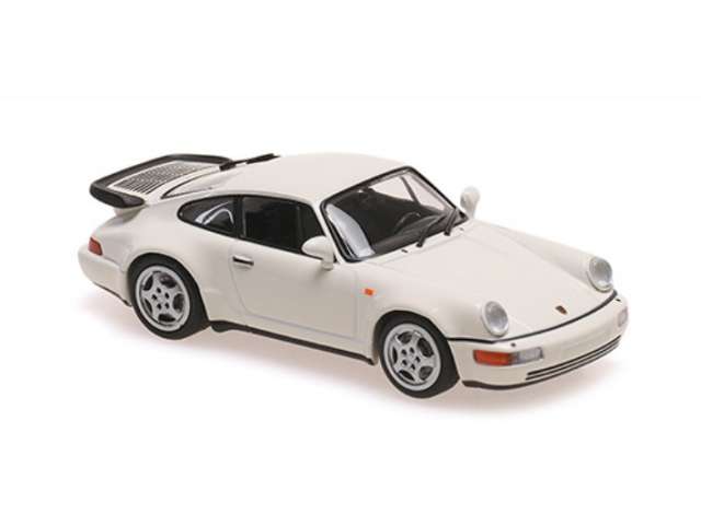 1990 Porsche 911 ターボ (964) ホワイト/Maxichamps 1/43ミニカー