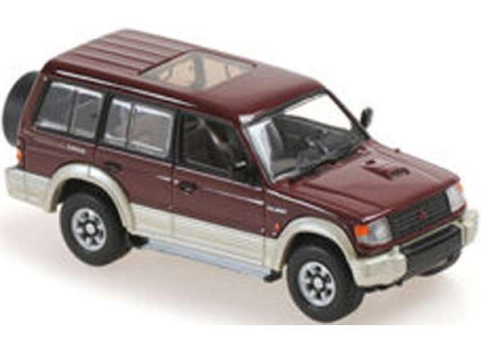 1991 Mitsubishi パジェロ LWB ダークレッド/Maxichamps 1/43ミニカー