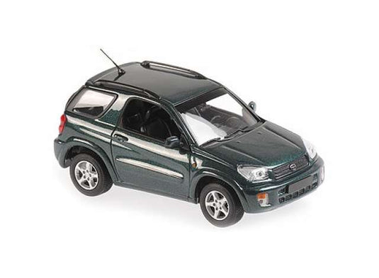 2000 Toyota Rav4、ダークグリーン/ Maxichamps 1/43 ミニカー