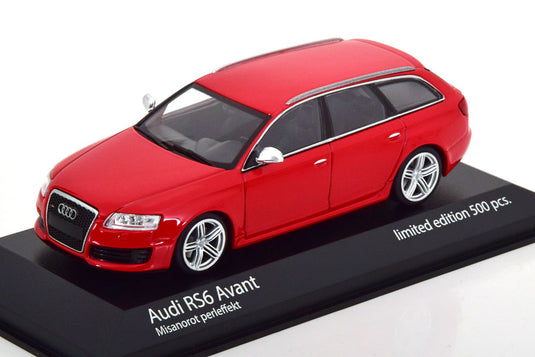 アウディ RS6 アバント 2007 レッド 500台限定/ MINICHAMPS 1/43 ミニカー