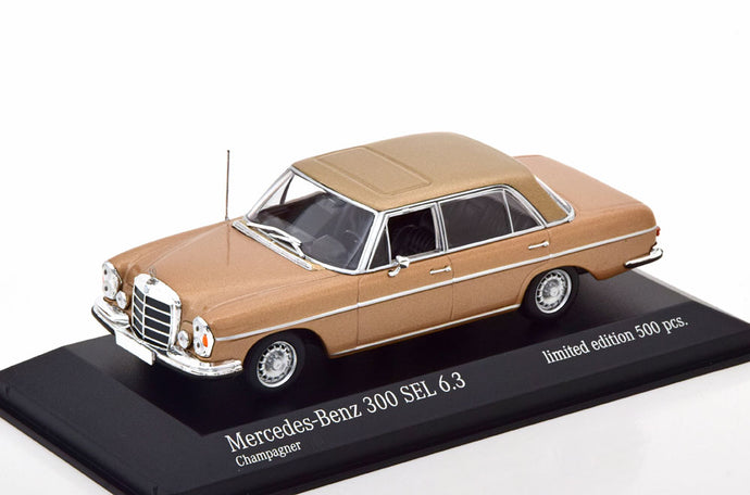 メルセデス 300 SEL 6.3 W109 1968 ライトゴールドメタリック 500台限定/ MINICHAMPS 1/43 ミニカー