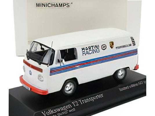 VOLKSWAGENフォルクスワーゲン T2 DELIVERY VAN PORSCHE RENNDIENST MARTINI RACING DESIGN 1972 - WHITE /Minichamps 1/43 ミニカー