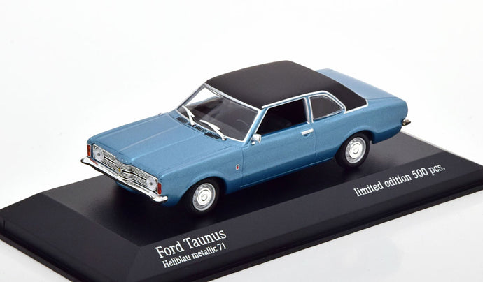 フォード タウナス 1970 ブルーメタリック/マットブラック 500台限定/ MINICHAMPS 1/43 ミニカー