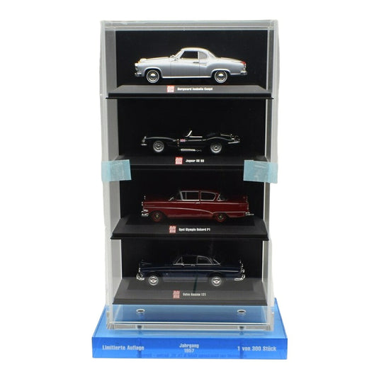 Auto Bild モデルカーセット 2007 50周年記念 4台セット シルバー ブラック レッド ブルー 300台限定 / MINICHAMPS 1/43 ミニカー
