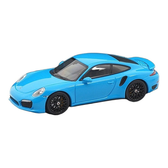 Porscheポルシェ 911 991 Turbo S リビエラブルー ブラックホイール / MINICHAMPS 1/43 ミニカー