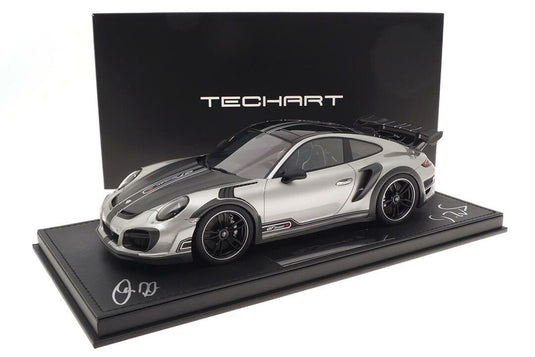 TECHART GTstreet R GTシルバー TECHART創業者サイン入りモデル 海外ショップ特注 / TECHART 1/18 ミニカー