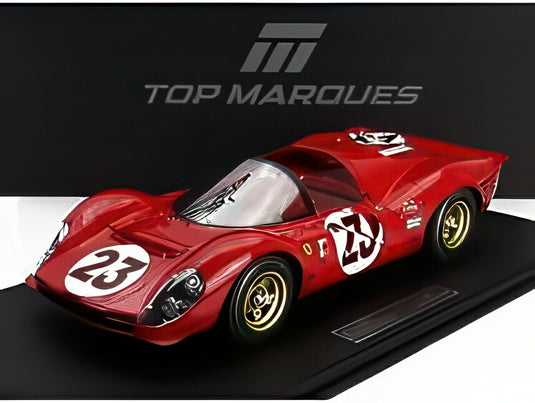 【予約】2025年発売予定FERRARI 330 P3 4.0L V12 スパイダー フェラーリ SPA SEFAC N 23 ロレンツォ バンディーニ クリス エイモン ウィナー デイトナ 1967 レッド/ TOPMARQUES 1/12 ミニカー
