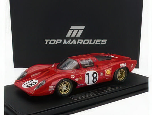 【予約】FERRARI 312P 3.0L V12 クーペ チーム SEFAC N 18 24h ル・マン 1969 ペドロ・ロドリゲス デビッド・パイパー レッド/ TOPMARQUES COLLECTION 1/18 ミニカー