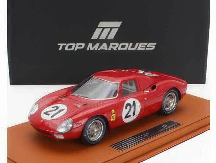 【予約】FERRARI 250LM 3.3L V12 ch. n5893 チーム N.A.R.T. ノースアメリカンレーシング N 21 ウィナー 24h ル・マン 1965 ヨッヘン・リント マステン・グレゴリー レッド/ TOPMARQUES COLLECTION 1/18 ミニカー