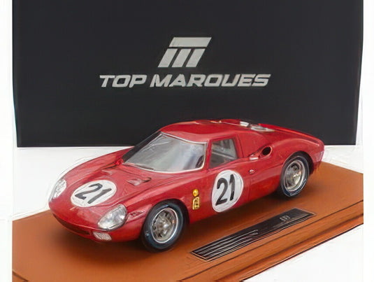 【予約】FERRARI 250LM 3.3L V12 ch. n5893 チーム N.A.R.T. ノースアメリカンレーシング N 21 ウィナー 24h ル・マン 1965 ヨッヘン・リント マステン・グレゴリー レッド/ TOPMARQUES COLLECTION 1/18 ミニカー
