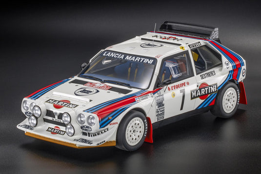 LANCIA - DELTA S4 TEAM MARTINI RACING N 7 WINNER RALLY MONTECARLO 1986 HENRI TOIVONEN - SERGIO CRESTO - WHITE BLUE RED/TOPMARQUES 1/12ミニカー