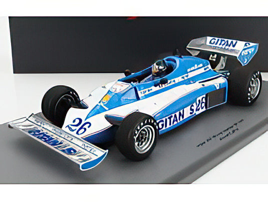 LIGIER F1 JS7 N 26 WINNER GP SWEDEN 1977 JACQUES LAFFITE SPECIAL BOX LIGHT BLUE WHITE/Spark 1/18ミニカー