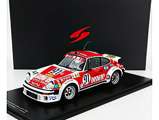 PORSCHE 911 934 3.0L F6 TURBO TEAM ASA CACHIA N 91 24h LE MANS 1980 C.BUSSI B.SALAM C.GRANDET RED WHITE/Spark 1/18ミニカー