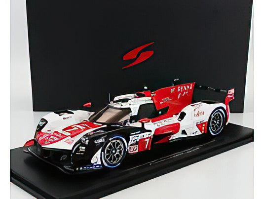 TOYOTA GR010 3.5L V6 TWIN TURBO HYBRID TEAM GAZOO RACING N 7 24h LE MANS 2023 MIKE CONWAY KAMUI KOBAYASHI JOSE MARIA LOPEZ WHITE RED/Spark 1/18ミニカー