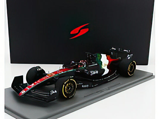 ALFA ROMEO F1 C43 TEAM STAKE N 77 MONZA ITALY GP 2023 VALTTERI BOTTAS BLACK RED WHITE GREEN/Spark 1/18ミニカー