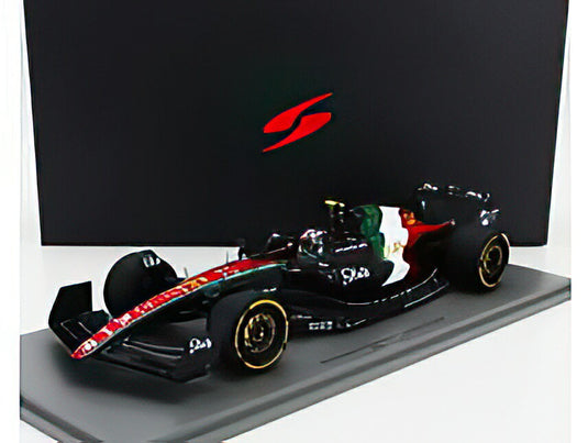 ALFA ROMEO F1 C43 TEAM STAKE N 24 MONZA ITALY GP 2023 GUANYU ZHOU BLACK RED WHITE GREEN/Spark 1/18ミニカー