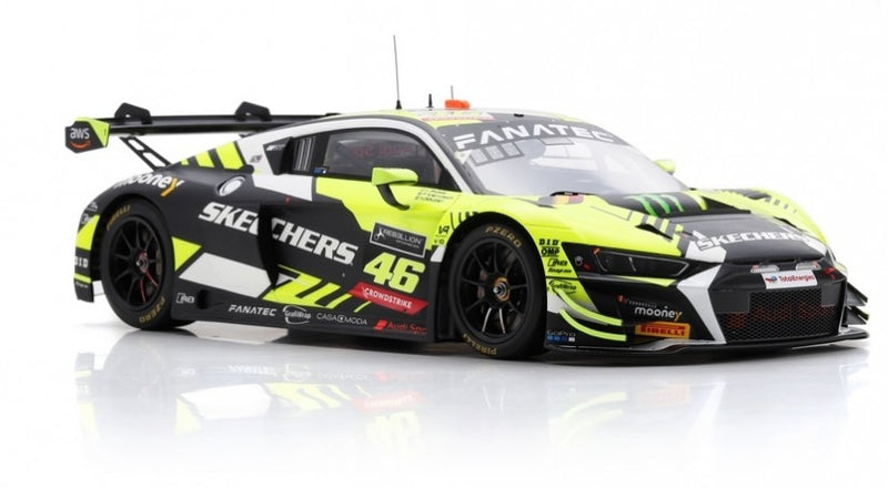 ギャラリービューアに画像をロードする, AUDI - R8 LMS GT3 TEAM AUDI SPORT WRT N 46 24h SPA 2022 VALENTINO ROSSI - F.VERVISCH - N.MULLER - BLACK YELLOW /SPARK 1/18 ミニカー
