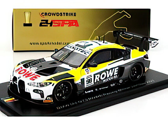 BMW 4 SERIES M4 GT3 TEAM ROWE RACING N 98 WINNER 24h SPA 2023 PHILIPP ENG MARCO WITTMANN NICK YELLOLY WHITE GREY YELLOW/Spark 1/43ミニカー 300台限定