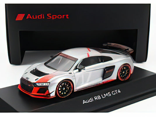 AUDI  R8 LMS GT4 TEAM AUDI SPORT N 0 PRESENTATION 2023  SILVER RED BLACK/スパーク 1/43ミニカー