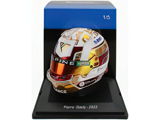 BELLベルヘルメットF1 CASCO HELMET RENAULT A523 TEAM BWT ALPINE N 10 SEASON 2023 PIERRE GASLY - WHITE GOLD RED/Spark 1/5ミニカー