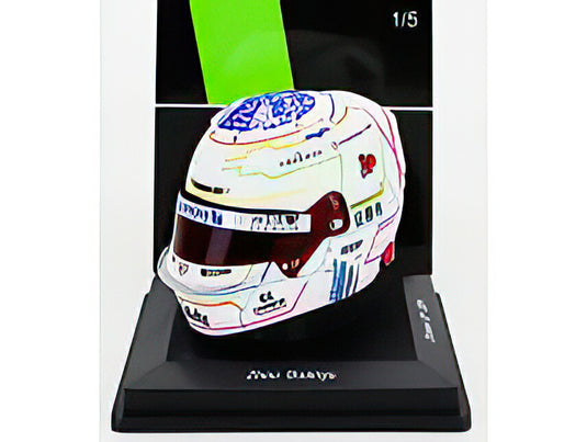 BELL HELMET CASCO HELMET F1 GUANYU ZHOU TEAM STAKE KICK SAUBER N 24 CHINA GP 2024 WHITE/Spark 1/5ミニカー