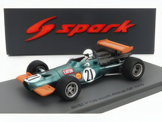 BRM - F1  139 N 21 AFRICAN GP 1970 G.EATON - GREEN ORANGE/Spark 1/43ミニカー