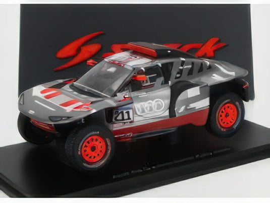AUDI - Q E-TRON RS TEAM AUDI SPORT N 211 RALLY DAKAR 2023 MATTIAS EKSTROM - EMIL BERGKVIST - GREY SILVER BLACK/Spark 1/43ミニカー