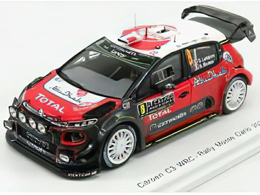 CITROEN  C3 WRC TEAM TOTAL ABU DHABI N 8 RALLY MONTECARLO 2017 S.LEFEBVRE  G.MOREAU  RED GREY/スパーク 1/43ミニカー