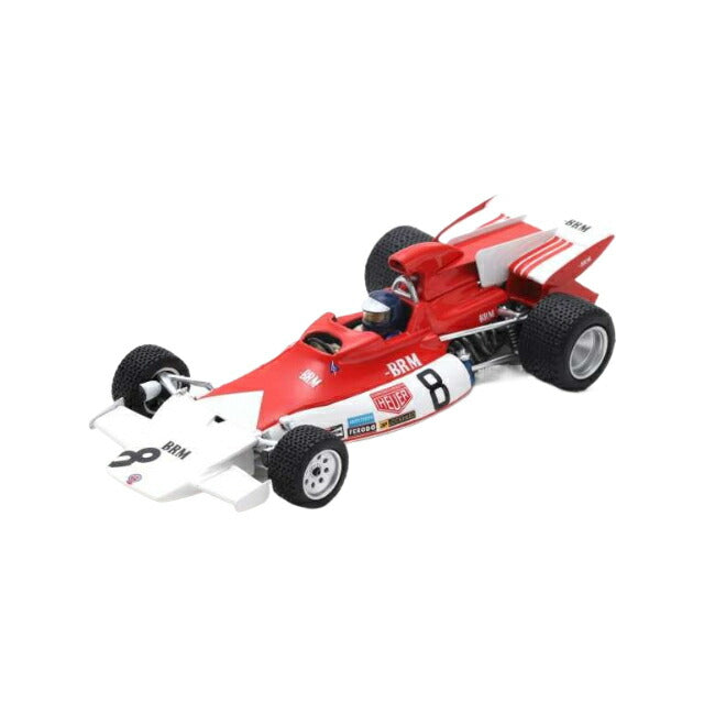 1972 BRM P180 #8 Peter Gethin Spanish GP, red/white/Spark 1/43ミニカー