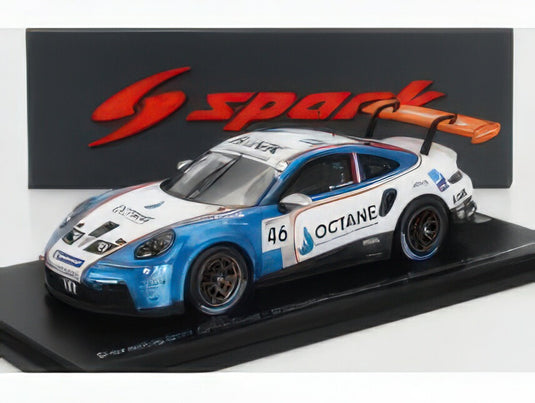 PORSCHE - 911 992 GT3 CUP N 46 PORSCHE CARRERA CUP BENELUX CHAMPION 2023 ROBERT DE HAAN - WHITE BLUE MET/Spark 1/43ミニカー 300台限定
