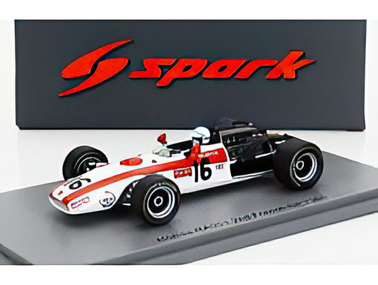 HONDA F1 RA301 N 16 2nd FRENCH GP 1968 JOHN SURTEES WHITE RED/Spark 1/43ミニカー