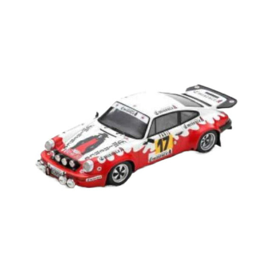 1977 Porsche 911 Carrera No.17 Francis Bondil/Denise Emmanuelli Rally Monte Carlo, white/red/Spark 1/43ミニカー