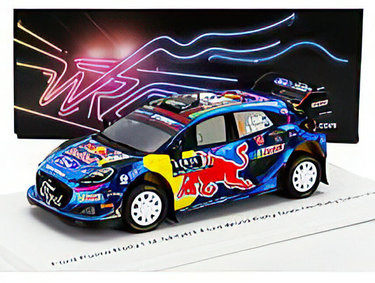 FORD ENGLAND PUMA RALLY1 TEAM FORD WORLD RALLY M SPORT N 8 6th RALLY SAFARI 2023 OTT TANAK MARTIN JARVEOJA BLUE YELLOW RED/Spark 1/43ミニカー